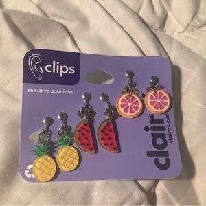 Claire's Kids Fruit Earrings Set - Multicolor